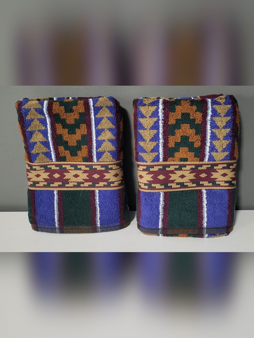 RARE 90's Western Bath Towels (Set Of 2)